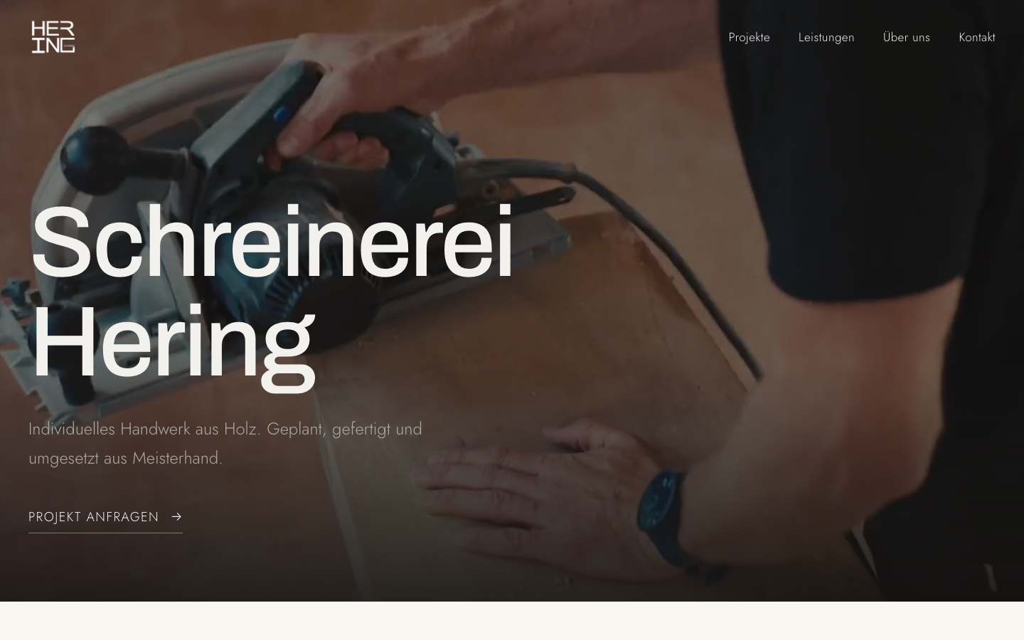 Startseite der Schreinerei Hering